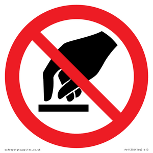 P010 Prohibition: Do not touch